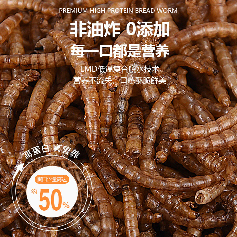 面包虫干罐装仓鼠零食芦丁鸡饲料食物黄粉虫干龟粮刺猬鸟零食虾干,淘宝优惠券,粉丝福利购,淘宝优惠卷