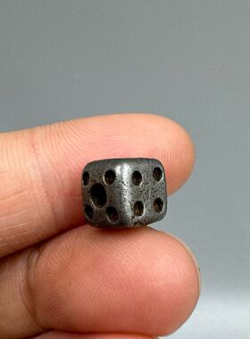 古玩收藏藏式天铁刻雕配件骰子小元素卡子佛珠佛串配饰元素饰品