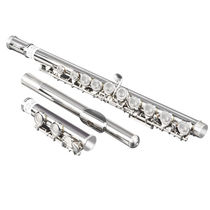 Play grade 16 holes long flute test grade nickel-plated silver 16 holes E key C tuning instrument Long flute Atlantic instrument