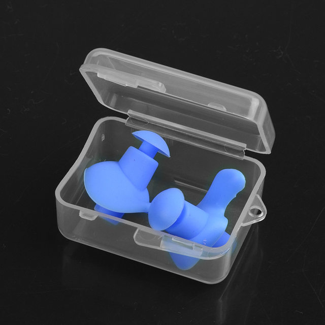 Waterproof and floating new silicone earplugs spiral earplugs boxed swimming supplies soundproof children's bathing earplugs