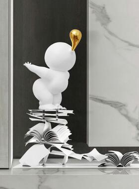 抽象吹泡泡人物雕塑酒店大厅装置艺术品客厅卡通橱窗装饰落地摆件