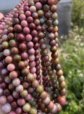 盐源玛瑙项链西瓜粉紫蓝色工厂价