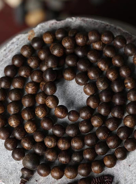 文莱沉香老料6mm*108颗佛珠手链沉水手串多圈配饰文玩