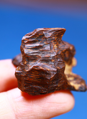 越南惠安沉水级虎斑纹棋楠老料沉香原料重约5克保真文玩沉香吊坠