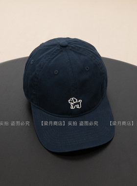 [梁月商店]藏青色小狗刺绣帽子