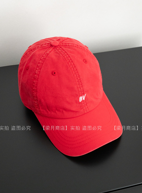 [梁月商店]红色软顶水洗棒球帽