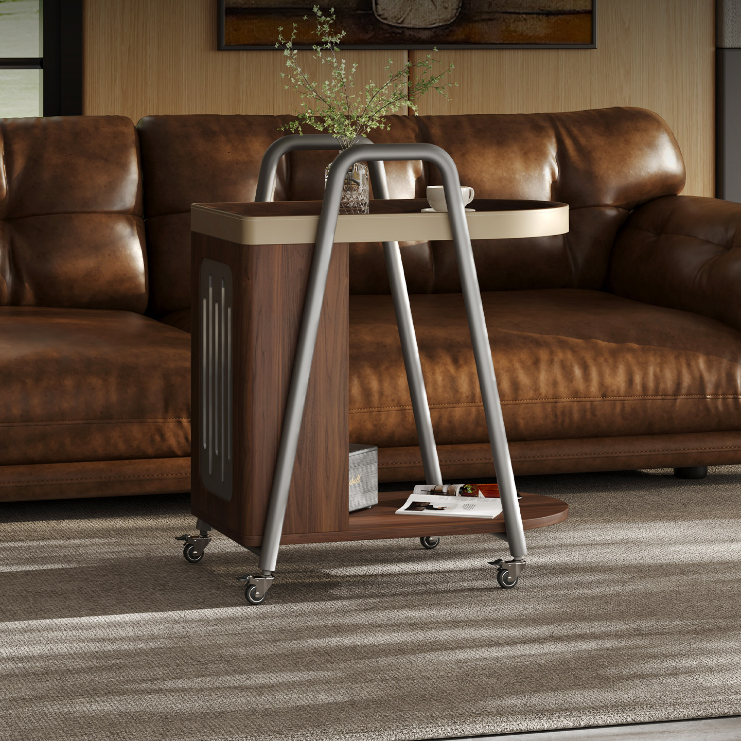 意式极简小推车沙发边几创意可移动复古茶几桌客厅家用边柜小餐车,淘宝优惠券,粉丝福利购,淘宝优惠卷