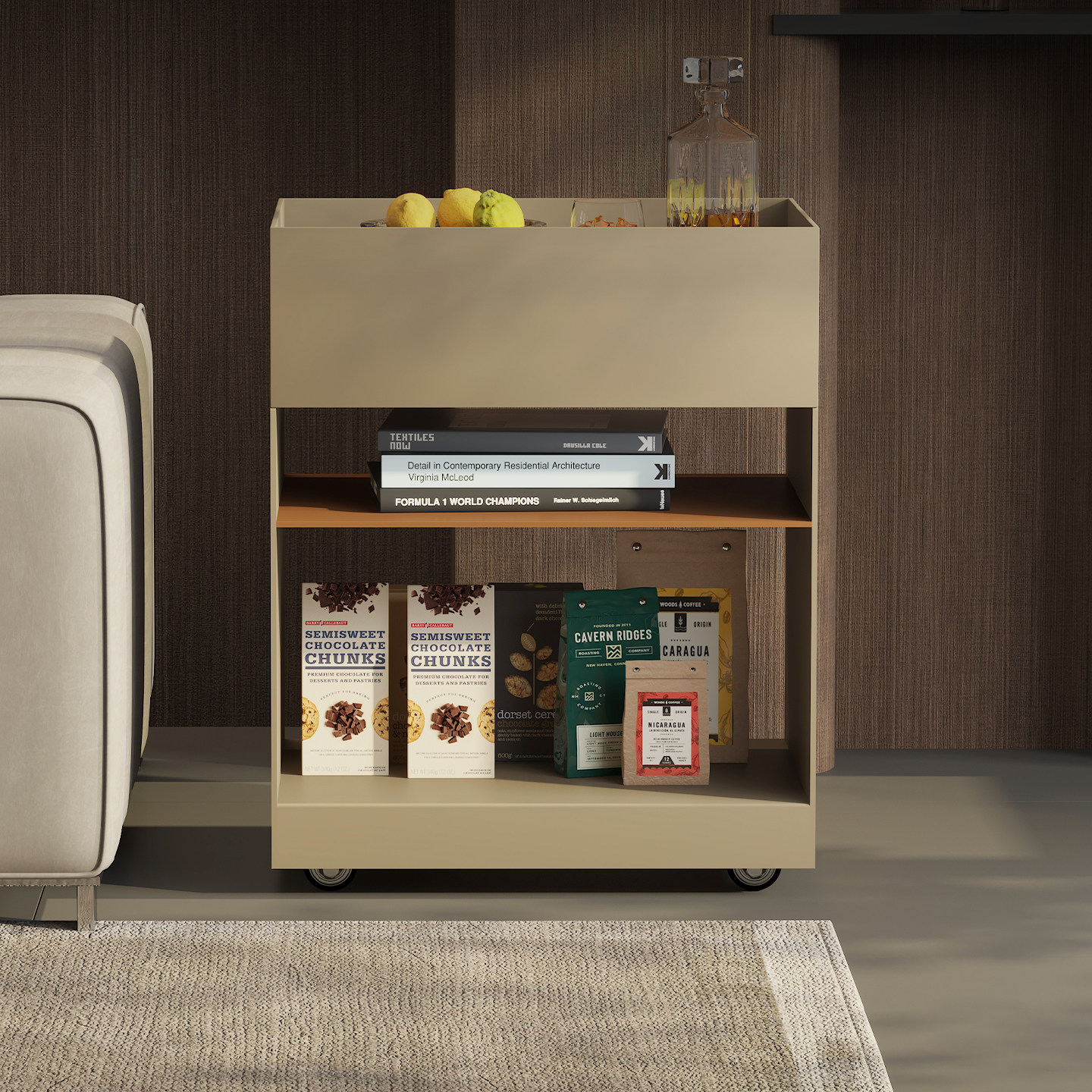 意式轻奢移动沙发边几推车客厅家用多层储物收纳柜带轮小户型茶几,淘宝优惠券,粉丝福利购,淘宝优惠卷