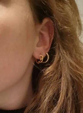 Letter Stud Earrings For Women Stainless Steel Letter A-Z Pi