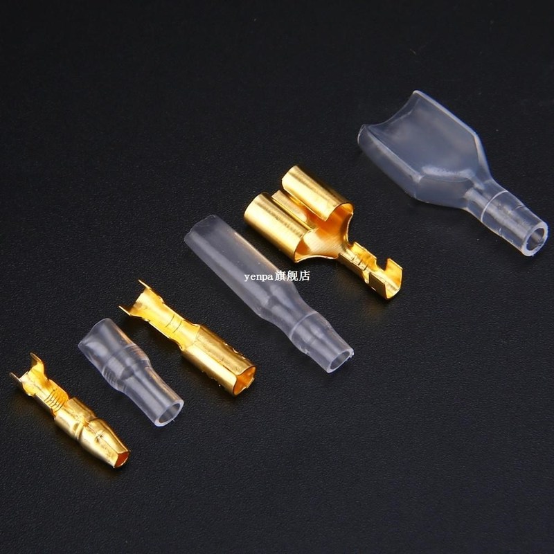 70 Set Mayitr 3.9mm Motorcycle Bullet Wire Connector Male Fe-图1