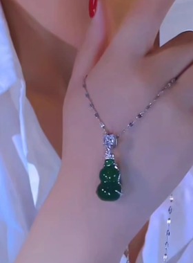 绿色葫芦项链女小众设计感高级