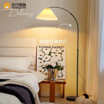 DGY fishing light floor lamp living room sofa-side wall corner lamp minimalist cream wind to decorate bedroom ambiance lamp 3316