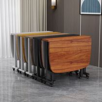 Folding table rectangular dining table Home Easy multiperson dining table Outdoor portable pendulum stall table folding table and chairs combination