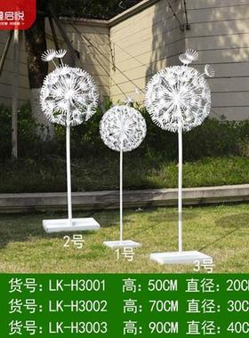户外不锈钢蒲公英雕塑定发光房地产售楼部园林景观小品装饰摆件