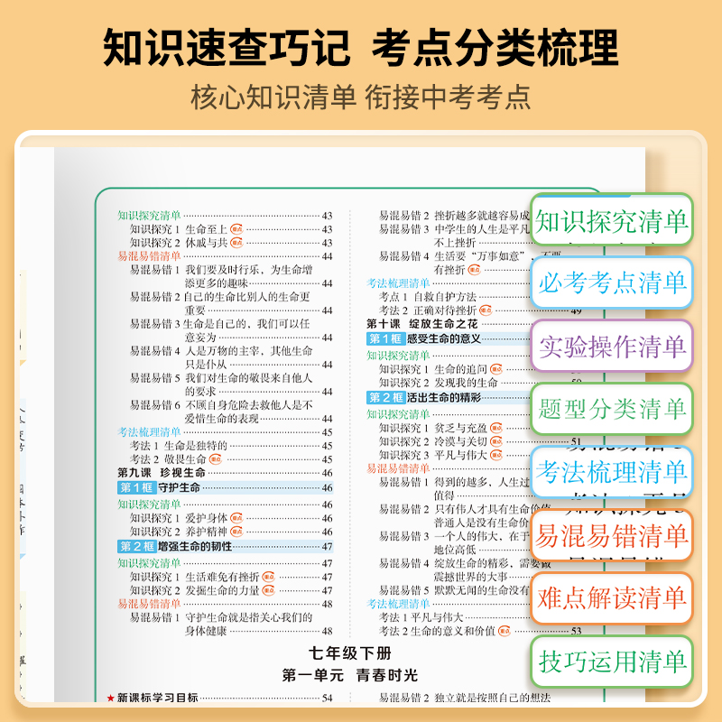 【荣恒】初中核心知识清单初中小四门必背知识点速记大盘点初中语文数学英语物理化学地理生物道德与法治历史学科初一初二初三汇总-图0