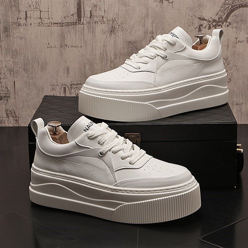秋季新款男c士鞋子厚底增高鞋百搭韩版松糕鞋潮男小白鞋透气休闲,淘宝优惠券,粉丝福利购,淘宝优惠卷