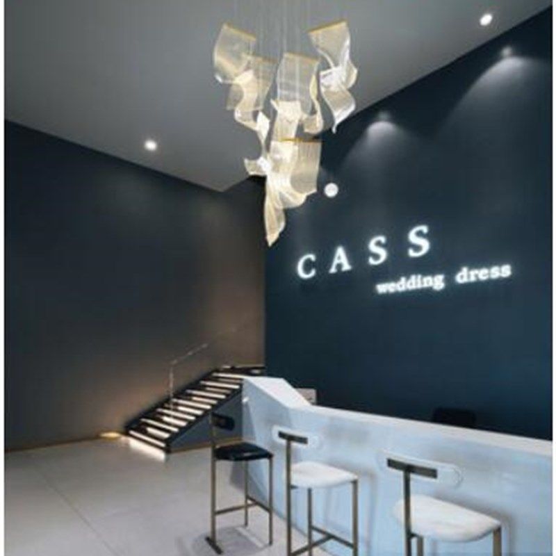 【导光led】复式楼大吊灯 现代简约客厅楼梯大厅别墅前台店铺商用,淘宝优惠券,粉丝福利购,淘宝优惠卷