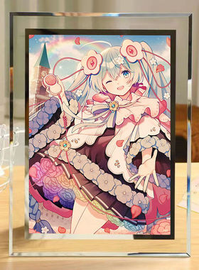 初音未来周边水晶玻璃相框