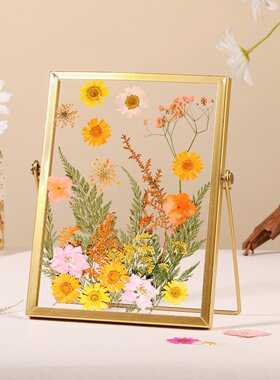 押花diy干花相框摆台成品植物标本玻璃框压花艺手工材料创意礼物