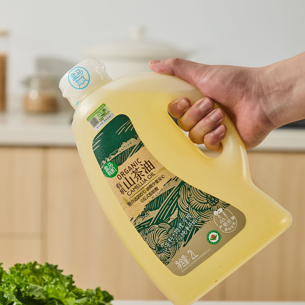 盒马有机山茶油(0反式脂肪酸) 2L物理冷榨茶籽油低油烟家庭食用油