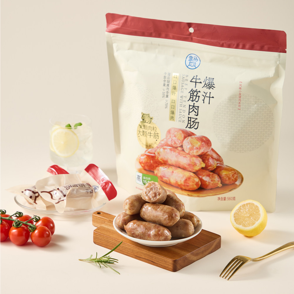 盒马MAX 原味牛筋肉肠 560g