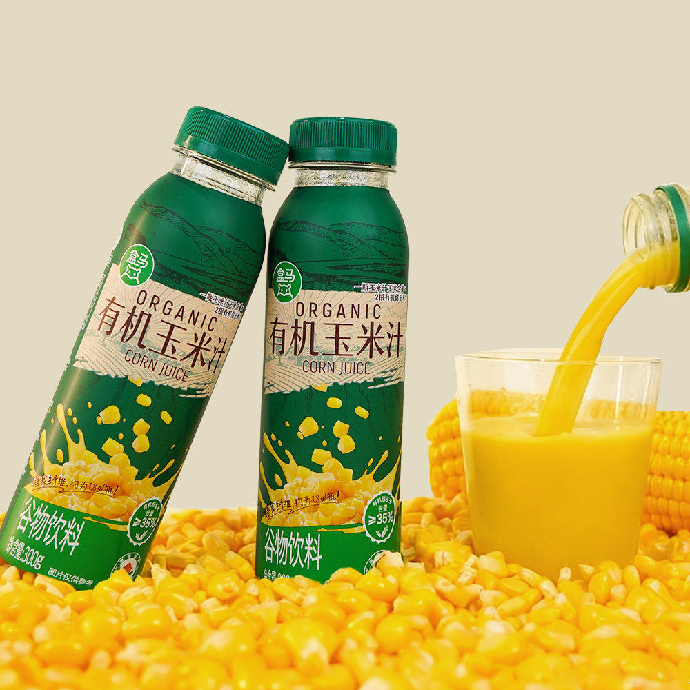 盒马 有机玉米汁 300g*24瓶含膳食纤维果汁饮料