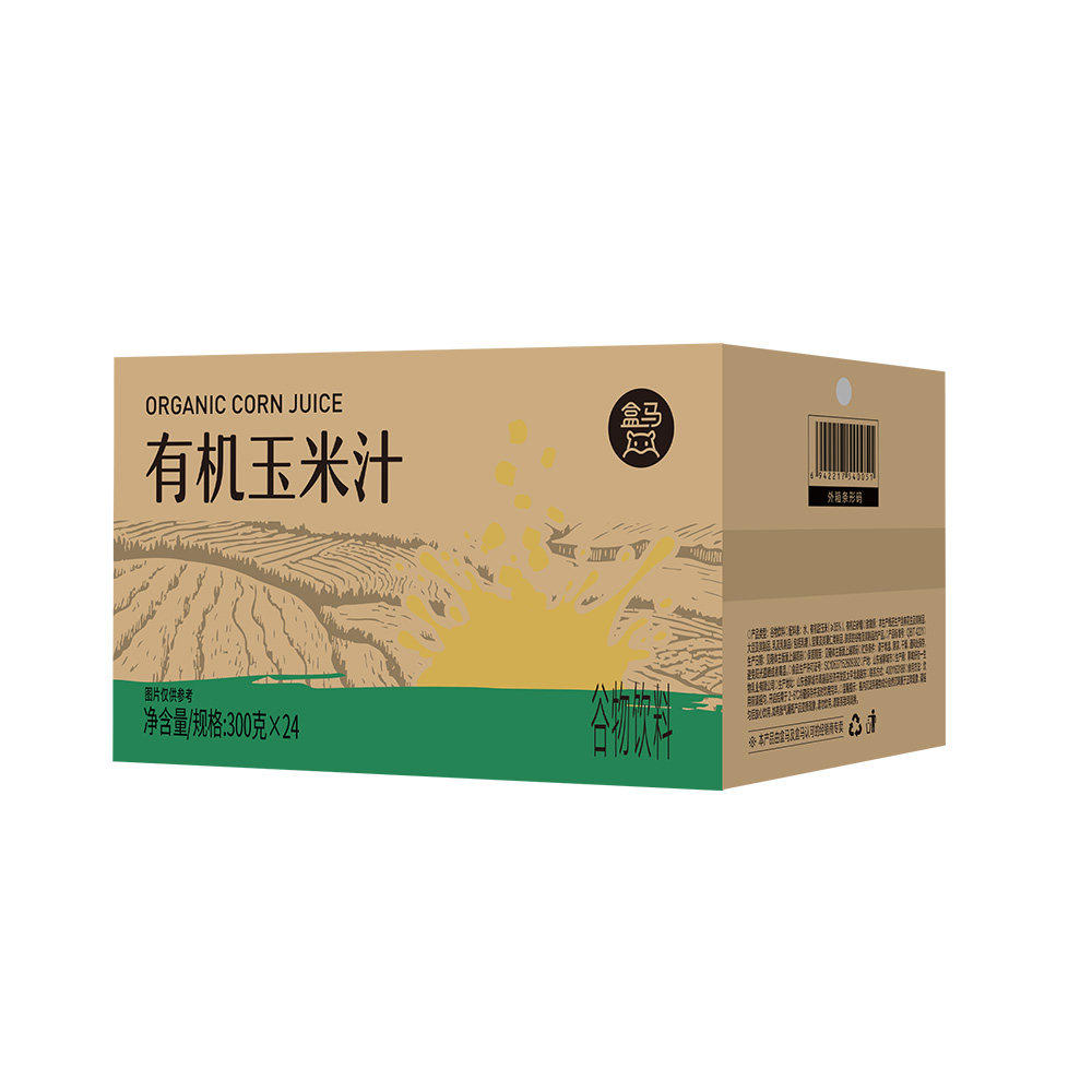 盒马 有机玉米汁 300g*24瓶含膳食纤维果汁饮料