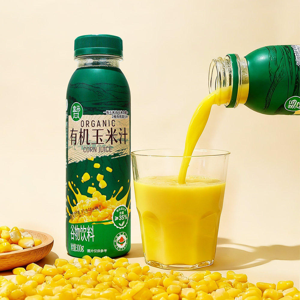 盒马 有机玉米汁 300g*24瓶含膳食纤维果汁饮料