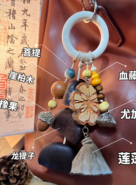 中药果壳风铃diy材料包手工制作音束手摇铃挂件沙龙自制包挂