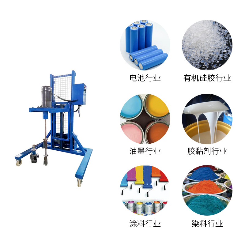 供应吨桶搅拌机液压升降分散机变频调速吨桶搅拌机油漆非防爆电机 - 图1