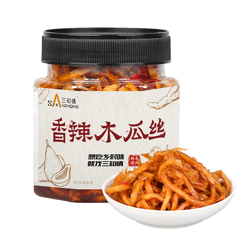 三知情木瓜丝香辣下饭菜湖南特产咸菜酱菜榨菜干广西木瓜丁条开胃 - 图3