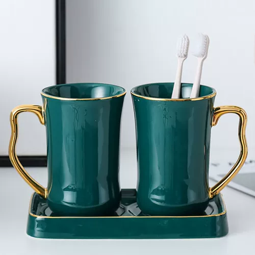 Керамический комплект, ополаскиватель для рта для влюбленных, европейский стиль, простой и элегантный дизайн