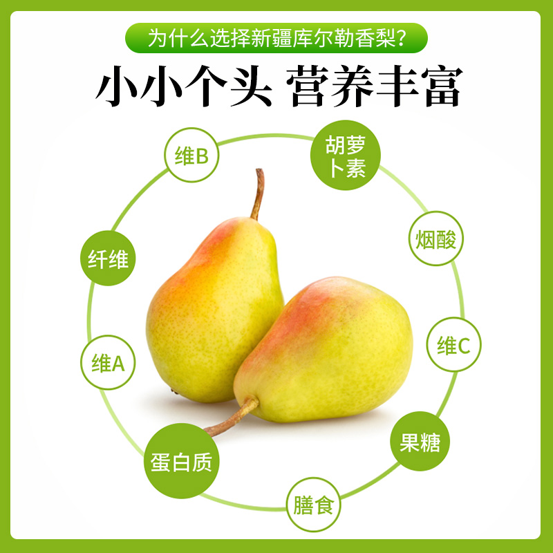 皮城山宝 新疆库尔勒香梨 5斤 天猫优惠券折后￥29.9包邮（￥59.9-30）