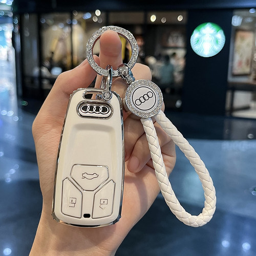 适用奥迪a6l钥匙套女a4l壳q5l扣a3包q3专用q2l高档a4/a5/a6/a7/a8 - 图0