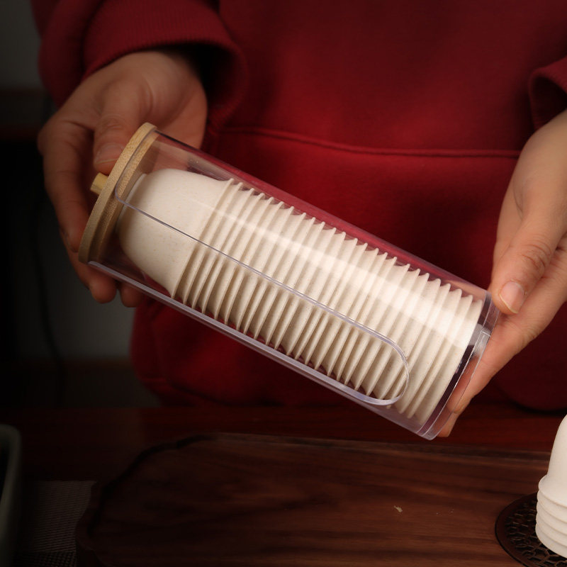 稻壳一次性功夫小茶杯带杯架食品级耐高温家用办公室待客茶杯防烫,淘宝优惠券,粉丝福利购,淘宝优惠卷