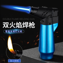 New Moxibustion Lighter Windproof Cigar Welding Gun Straight Flush Open Fire Dual-use Mosquito Incense Outdoor Barbecue Lighter