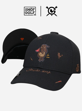 思沃福高尔夫黑色运动棒球帽