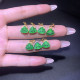 Good luck in the Year of the Horse, small exquisite natural A-grade jadeite, high ice, green, Fuya, true love, jade Buddha pendant, S925 silver inlaid