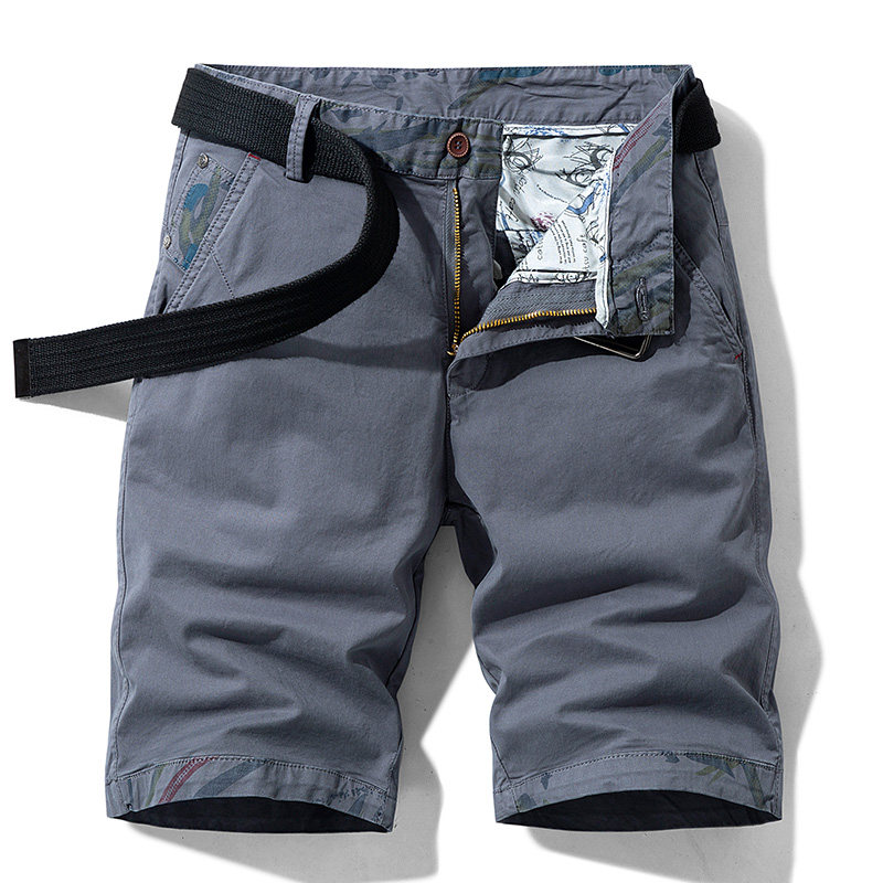 品质男五分休闲h短裤2023年夏季薄男装直筒中腰马裤男士沙滩裤下