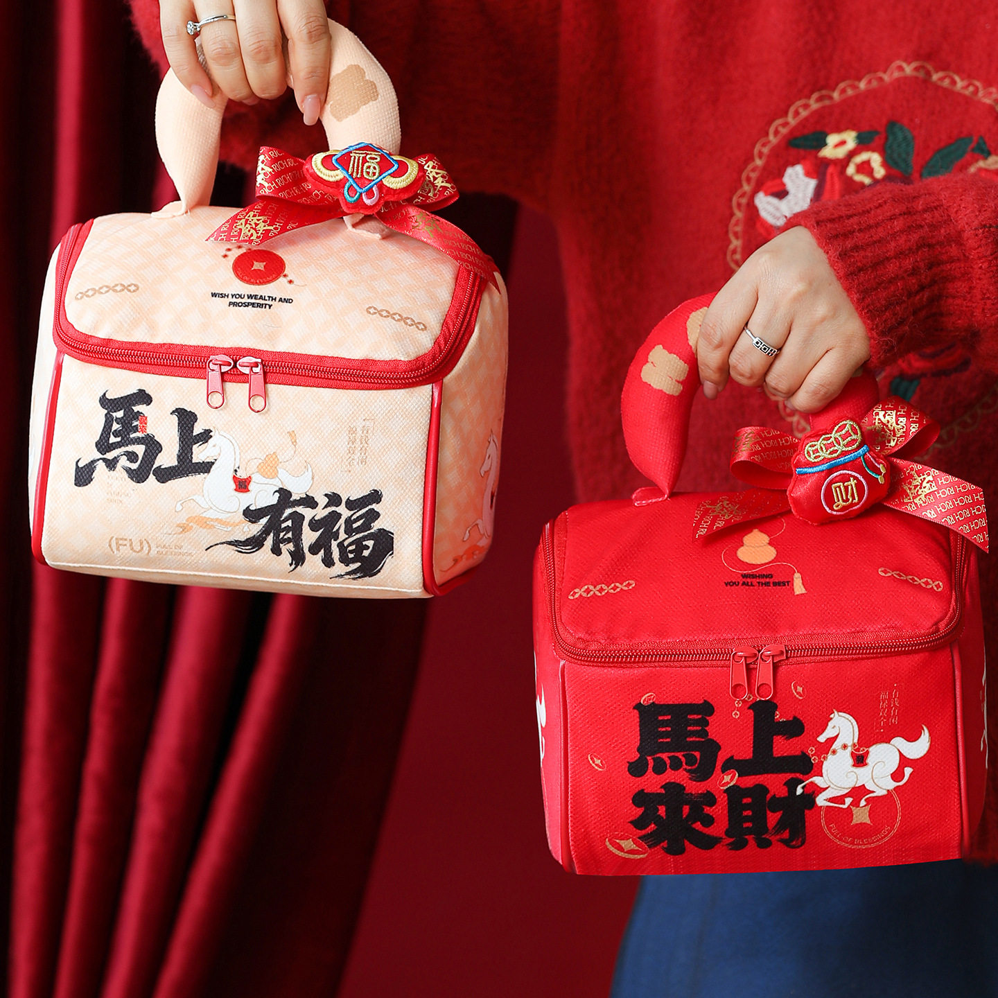 新年礼品袋2026新款包装手提大福袋高级感礼物袋子马年伴手礼公司,淘宝优惠券,粉丝福利购,淘宝优惠卷