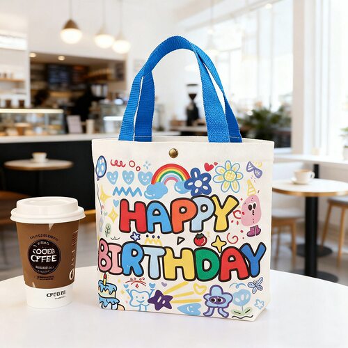 儿童伴手礼帆布包小学生满月周岁生日礼品袋幼儿园礼物回礼手提袋 - 图1