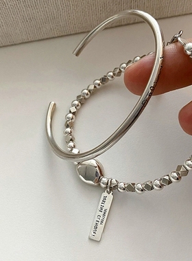 笑脸手链手镯碎银子韩系合金女