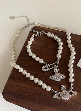 满钻珍珠手链RONERAI珍珠甜酷女