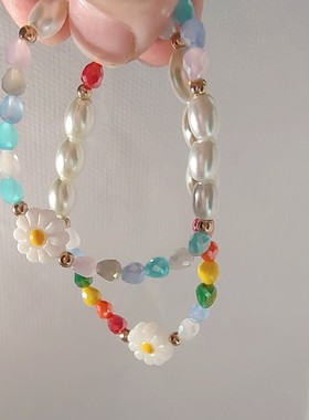 雏菊项链合金锁骨链女珍珠