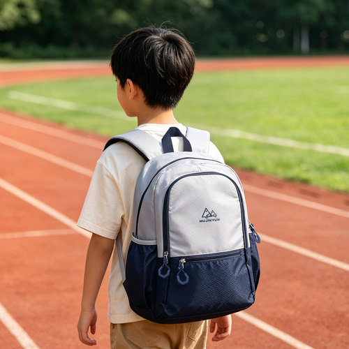 木槿芸一二三年级小学生超轻减负软书包护脊男孩6-12岁儿童双肩包 - 图1