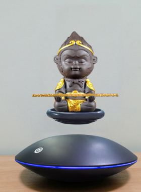 磁悬浮孙悟空 摆件手办旋转展示台创意悬空玩具展示架陈列展台