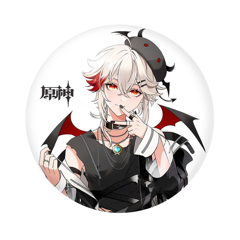 原神游戏同人周边枫原万叶人物钥匙扣吧唧小卡镭射票明信片学生套 - 图3