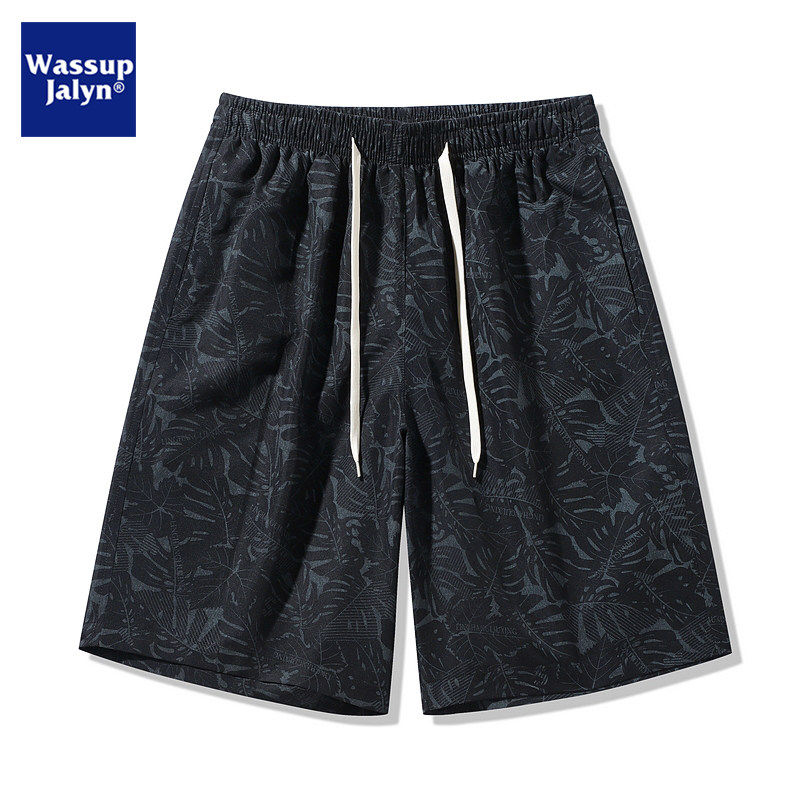 WASSUP JALYN夏季休闲花短裤男新款夏威夷沙滩男装宽松运动五分裤,淘宝优惠券,粉丝福利购,淘宝优惠卷