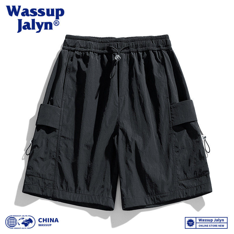 WASSUP JALYN美式冰丝短裤男夏季薄款新款工装五分裤宽松休闲中裤,淘宝优惠券,粉丝福利购,淘宝优惠卷