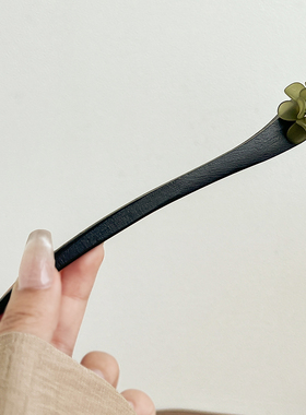 新中式绿色花朵发簪女新款高级